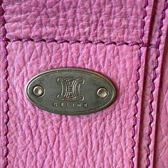 Unique Vintage Celine Pink Leather Satchel - Picture 12 of 16
